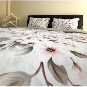 Resim Bağcıklı %100 Pamuk Çift Kişilik Nevresim Takımı-yeşil Bahçe 