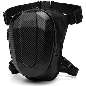 Resim Çok İşlevli Motosiklet Çantası Su Geçirmez Motosiklet Sürüş Bacak Çantası Bel Çantası Motosiklet Yağ Kutusu Çantası Siyah 