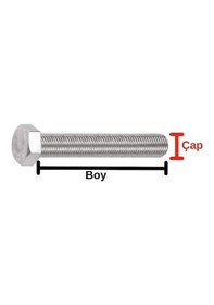 Resim Çelik Cıvata 20x90 Dın933 Beyaz 5 Adet 8.8 Altıköşe 
