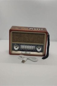 Resim Everton Rt-305 Bluetooth, Usb/sd/aux/fm 8 Band Radyo Ahşap Nostalji Fenerli Müzik Kutusu 