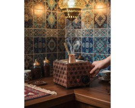 Resim AiroBazar Ev Tipi Kumda Kahve Makinası- Bakır Kumda Kahve Makinesi-kumda Türk Kahvesi Makinesi 16*16*16cm 