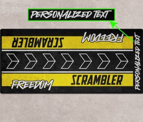 Resim SCRAMBLER FREEDOM İçin Tasarlanmış Motosiklet Matı - MM7246 - Kişiye Özel / 220cm x 100cm 