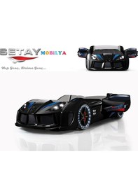 Resim Setaymobilya Arabalı Yatak , Audi V7 Full Led, Kapıları Açılan , Siyah , Setay 