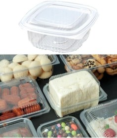 Resim Kalbi Ticaret Plastik Sızdırmaz Kap 250 gr 25 Adet Plastik Saklama Kabı Kapaklı Kap Şeffaf Kullan At Kase 