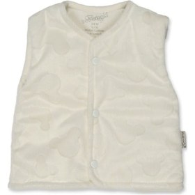 Resim Kız Bebek Ekru Velboa Ayıcık Yelek 60018 Ekru 