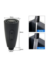 Resim Yapıtaşı Yt47s Kartepe Siyah Spiralli Mutfak Bataryası El Duşu 2f 