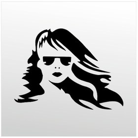 Resim Folyo Sticker Rüzgar Kızı 200cm Uzunluk Siyah 