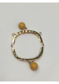 Resim Karantuhafiye Çanta Ve Cüzdan Klipsi Oval 16 Cm Incili Model Gold Hardal İnci Gold Hardal İnci Çok Renkli 