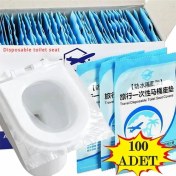 Resim 100 Adet Tek Kullanımlık Klozet Örtüsü Klozet Poşeti Klozet Kapak Örtüsü Dispenseri 