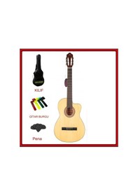 Resim Barcelona Lc 3900Cnl Cutaway Natural Klasik Gitar 