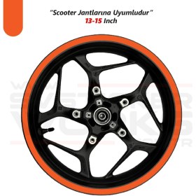 Resim Scooter Sticker Jant Sticker Motor Motosiklet Sticker Dekor Modeli 