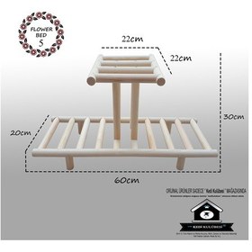 Resim Çiçek Standı - Kibar Çiçeklik -Saksılık- Çiçek Rafı - Balkon Bahç 
