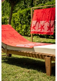Resim Menderes Home Cotton Collection Bukle Plaj Havlusu Yıldız Kırmızı 