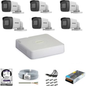 Resim Hikvision Haıkon 6 Kameralı Güvenlik Kamera Hazır Set 1tb 7/24 Hdd-1tb Kayıt Kapasiteli Sistem 