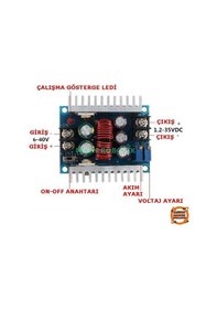 Resim 300W 20A Dc-Dc Gerilim Voltaj Düşürücü Modül 