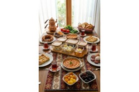 Resim Atbyhome Bambu 13 Parça Tepsili Vakumlu Kapaklı Cam Kahvaltılık Saklama Kabı 