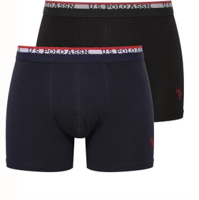 Resim U.S. Polo Assn. - Erkek Modal Lacivert - Siyah 2 Li Boxer 80489 