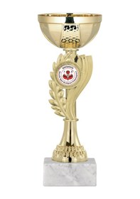 Resim Odak Kupa - Economy Kupalar - Eco-021 B - 21 Cm Altın - Beyaz 