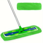 Resim 1 adet XL Yeniden Kullanılabilir Toz Mop Dolumu - Yeşil Mikrofiber, Evcil Hayvan Tüyü & Toz Yakalama, Makinede Yıkanabilir, Ev Temizliği için Kolay Kurulum 