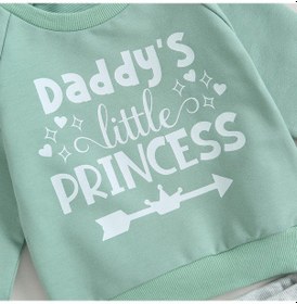 Resim Açık Gri Bebek Kız 2pcs Pantolon Setleri Uzun Kollu Mektup Baskı Kazak Üstleri Ve İpli Pantolon Setleri Açık Gri 