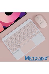 Resim Microcase Tablet Ve Telefonlar Için Bluetooth Touchpad Klavye Ve Mouse Set - Pembe Al3560 