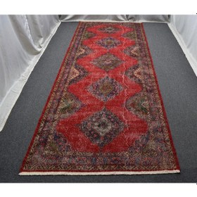 Resim Zehra Abla Halı Vintage El Dokuma Bulunmaz Mevlana Sille Konya Yolluk Yün Halı 7180 Çok Renkli 