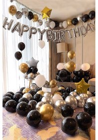 Resim Yetişkin Doğum Günü Seti Işıklı Doğum Günü Seti Pompa 