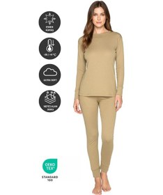 Resim Thermoform Active Yetişkin Termal İçlik Set Kum Çok Renkli 