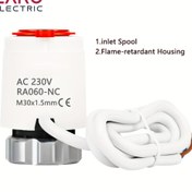 Resim EAREU Elektrikli Aktüatör NC M30*1.5mm 230V Isı Sistemi Termostat Radyatör Valfi için Sabit Sıcaklık, TRV için İdeal, Oda Isı Sistemleri, AC 230V Elektrik Sistemleri|Düşük Voltaj Çalışması|Dayanıklı PC Malzemesi 