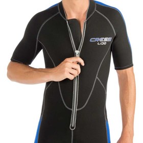 Resim Cressi Lido Man Shorty Dalış Elbisesi - BLACK - BLUE / 2MM - M 