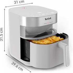 Resim Tefal Easy Fry EY831GE0 kızılötesi hava fritözü, %99'a kadar daha az yağ, kızılötesi teknoloji, 7 litre 