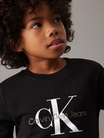 Resim Calvin Klein CK MONOGRAM TERRY CN Siyah Çocuk Sweatshirt 