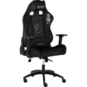 Resim XMAX / Baskılı Rio Balerion Terletmez Kadife Kumaş Siyah Gaming Oyuncu Koltuğu / 120 kg Taşır 