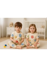 Resim Isobel Kids Lego Desenli Pijama Takım Bej 