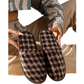 Resim Liger Kışlık Erkek Ev Terliği BEJ - KAHVERENGİ 