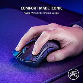 Resim Razer DeathAdder V2 X HyperSpeed - Kablosuz Oyun için Ergonomik Mouse (235 Saat Pil Ömrü, HyperSpeed Kablosuz, 14K DPI Optik Sensör, Mekanik Anahtarlar Gen-2, 7 Programlanabilir Düğme) Siyah 