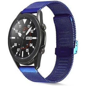 Resim Teknodur Gear S3 Uyumlu Krd-45 22mm Metal Kordon-mavi 