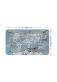Resim Ülke Adlı Eğitici Dünya Haritası Dünya Atlası Çocuk Ve Bebek Odası Duvar Sticker -60x105-3822 - Renkli Çok Renkli 