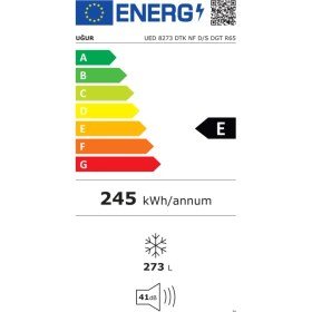 Resim Uğur Ued 8273 Dtk Nf D/s Dgt R65 E Enerji Sınıfı 273 lt No Frost Derin Dondurucu 