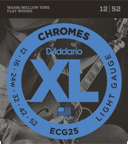 Resim D'Addario ECG25 XL Chromes Elektro Gitar Teli - Light (12-52) 