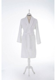 Resim Özdilek Colourist Şal Yaka Bornoz S-m Beden Beyaz Beyaz 