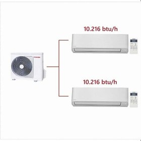 Resim Toshiba 2M 10000 Btu + 10000 Btu Iç Üniteli Multi Klima 