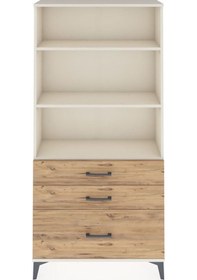 Resim Arges Dolap 3 Raflı 3 Çekmeceli 88x30x182 Aytaşı-çam Aytaşı 