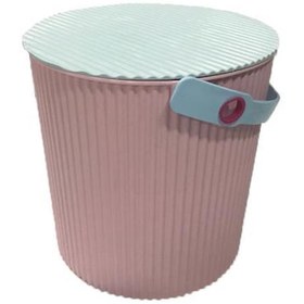 Resim 11 L Tırtıklı Yuvarlak Plastik Kova Açık Pembe 