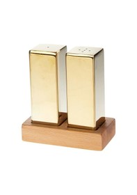 Resim Everest Büyük Kare 2'li Tuzluk Seti Altın Gri 