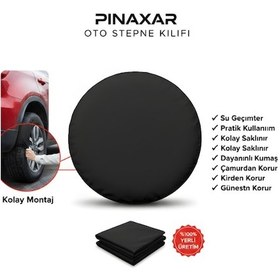 Resim Mercedes A Class Uyumlu Oto, Stepne Kılıfı Lastikli 13-15inç Prime Kalite Dayanıklı Pınaxar 