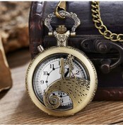Resim keyfimshop Kişiye Özel Sevimli Çift Görünümlü Büyük Boy Köstekli Saat Kolye 