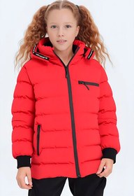 Resim Slazenger CAPTAIN NEW IN Unisex Çocuk Kapüşonlu Şişme Kırmızı Mont & Kaban 