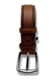 Resim Kafka K100-26 Hakiki Deri Dikişli Erkek Kemer 135 Cm Taba 