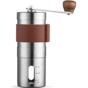Resim Geeroyoo Seramik Bıçaklı Manuel Kahve Değirmeni - Paslanmaz Çelik, Taşınabilir, Ev & Kamp İçin, Kolay Temizleme 